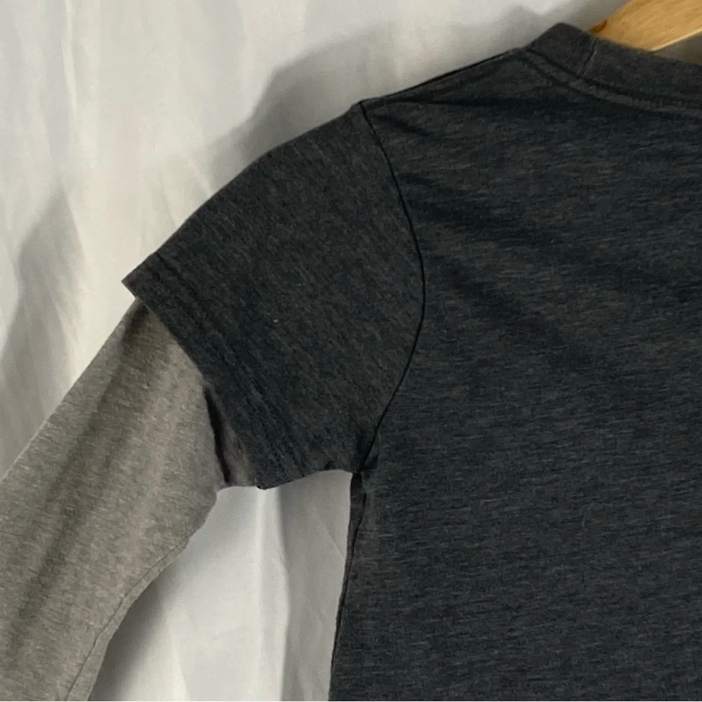 Disney Mickey Mouse Dark Gray and Light Gray Long Sleeve Tee Size 5T